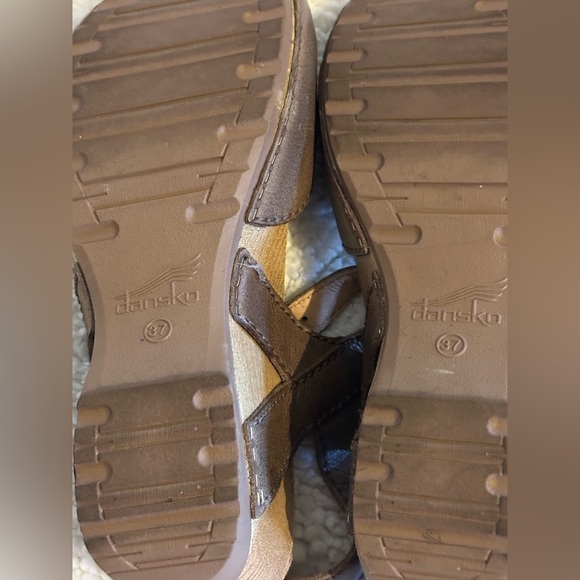 Dansko Women’s Brown Tiffani Wedge Sandal size 37 Lightweight with Buckle - Picture 6 of 8